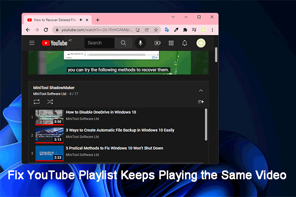Fixes for YouTube Playlist Keeps Playing the Same Video