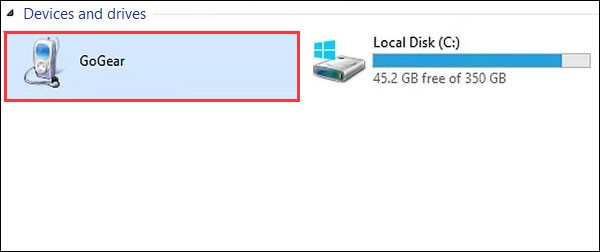 MP3 player is in File Explorer windo