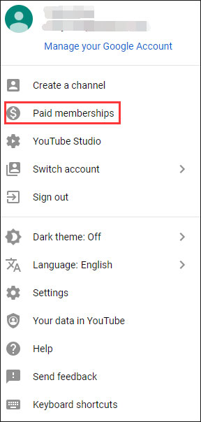 Select Paid memberships
