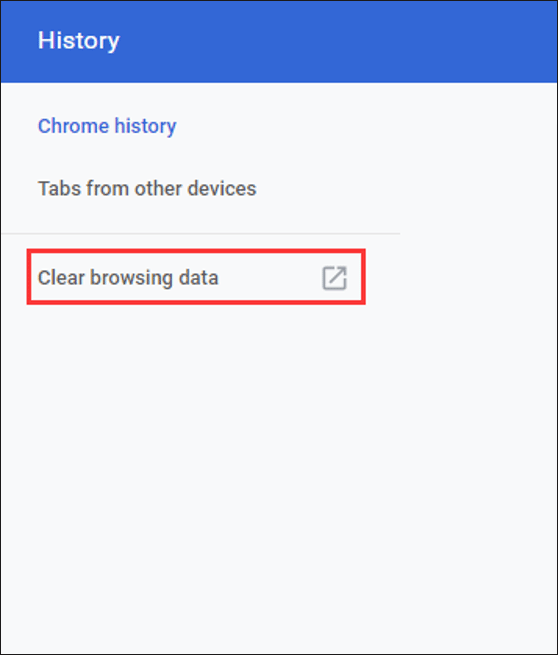 Clear browsing data