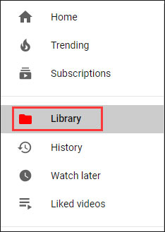 click the Library tab