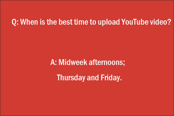 When Is the Best Time to Upload to YouTube?