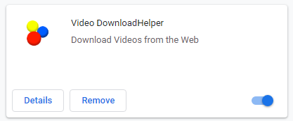 remove Video DownloadHelper from Chrome