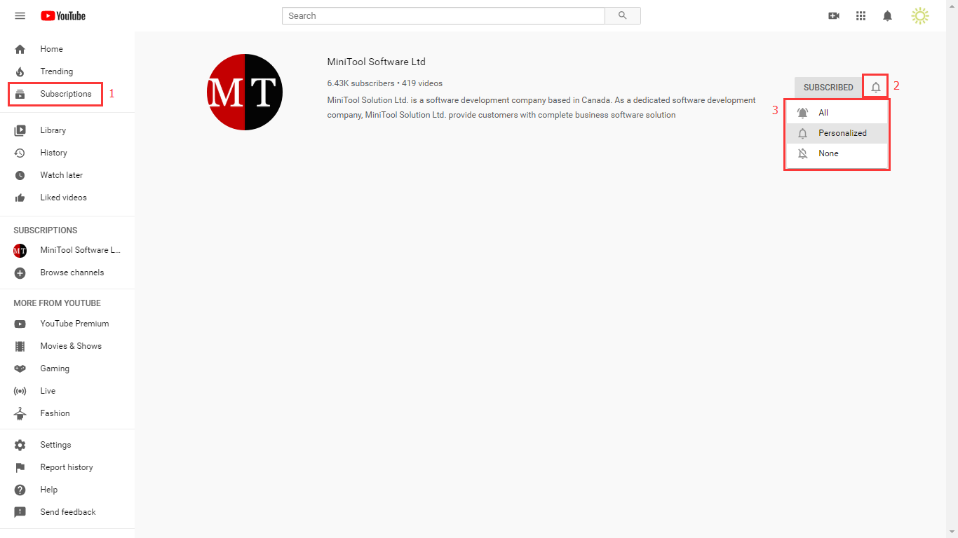 How to Manage YouTube Notifications? Guides & Tips - MiniTool
