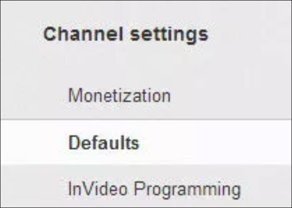 click Defaults under the Channel settings section