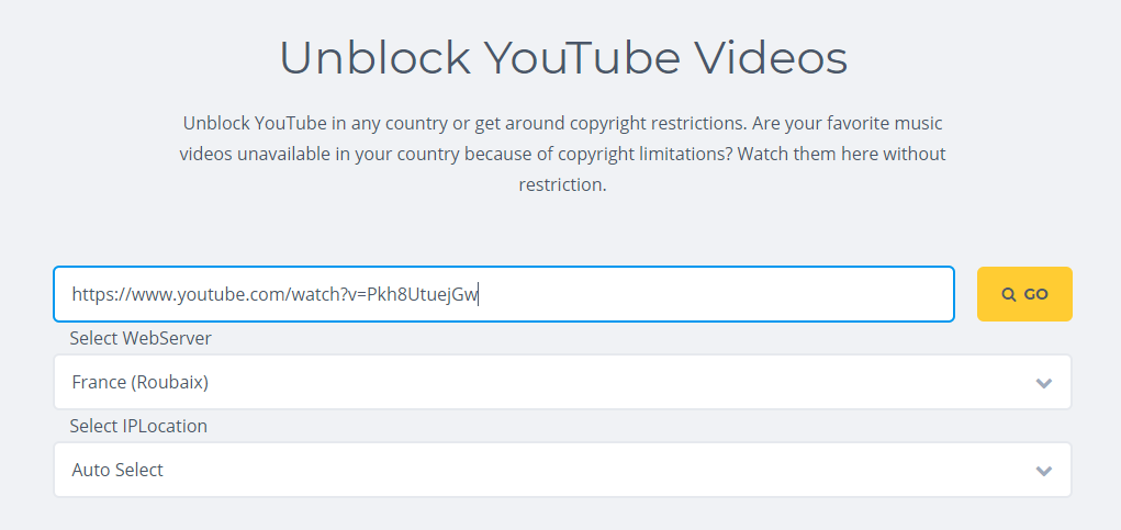 unblock youtube with 4everproxy