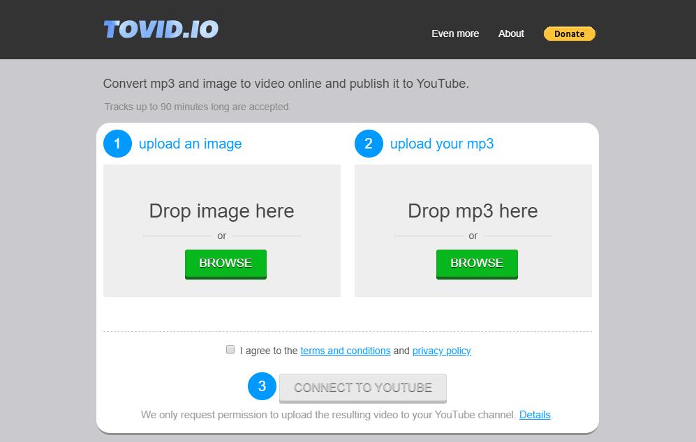 the interface of TOVID.IO