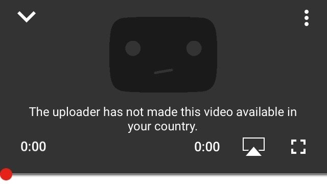 YouTube video is not available in your country