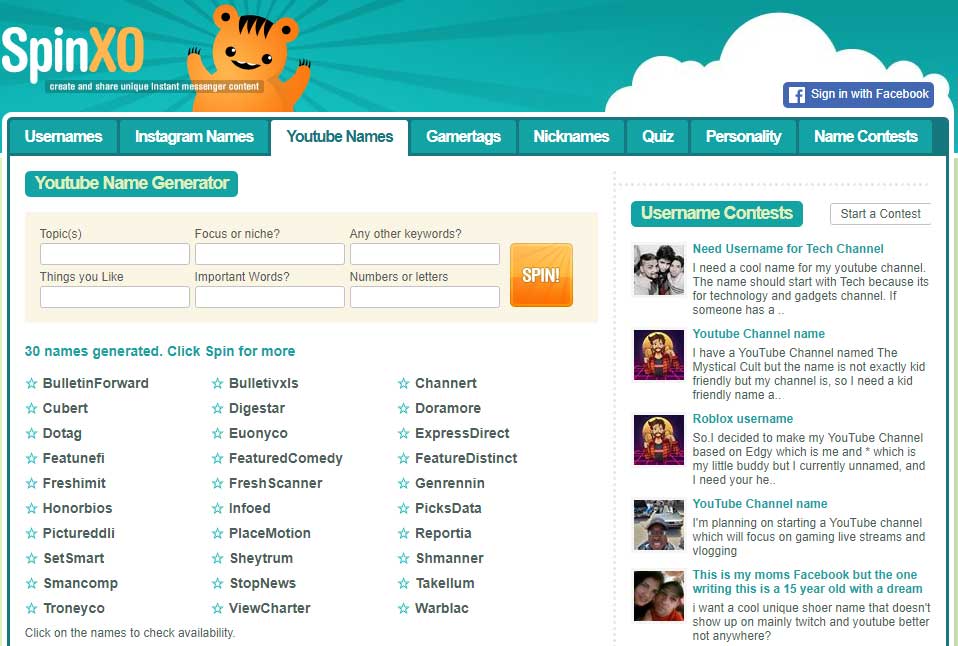 5 Best Youtube Name Generators To Generate Catchy Names - roblox yt channel name ideas