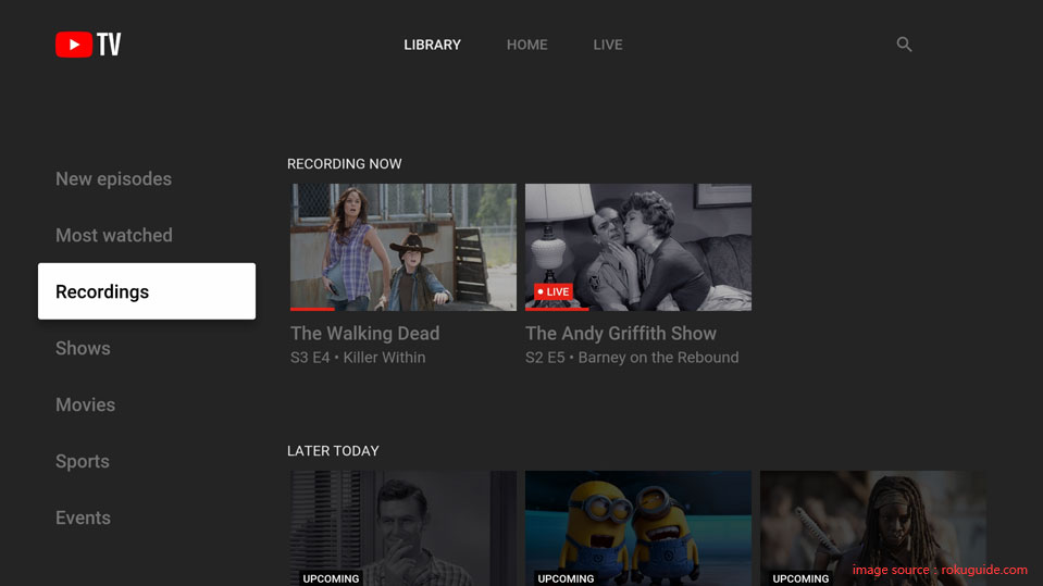 can you record on youtube tv live