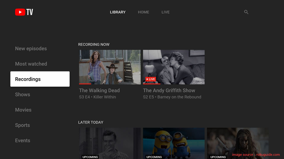 can you record future shows on youtube tv