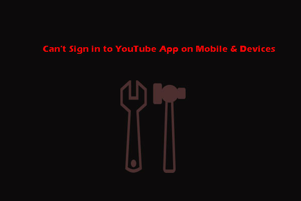 Sign youtube in app can't sign
