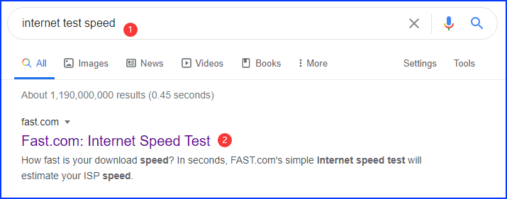 test your internet download and upload speed