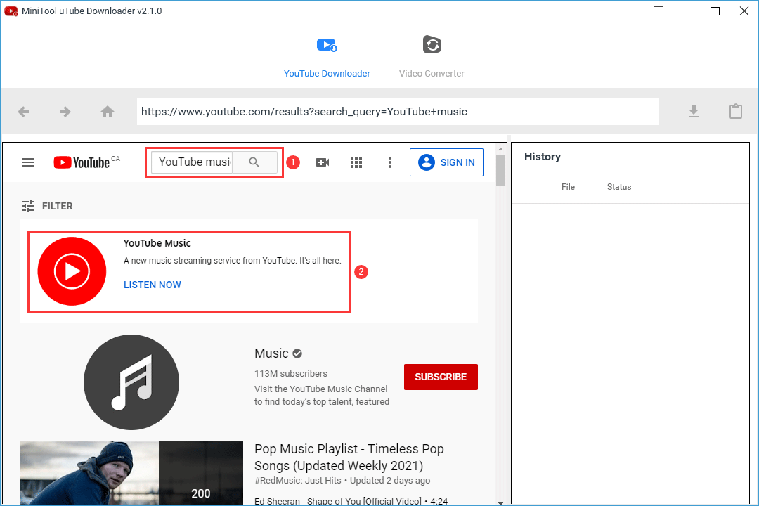 youtube music download pc