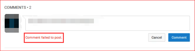 why-fail-to-post-a-comment-on-youtube-how-to-fix