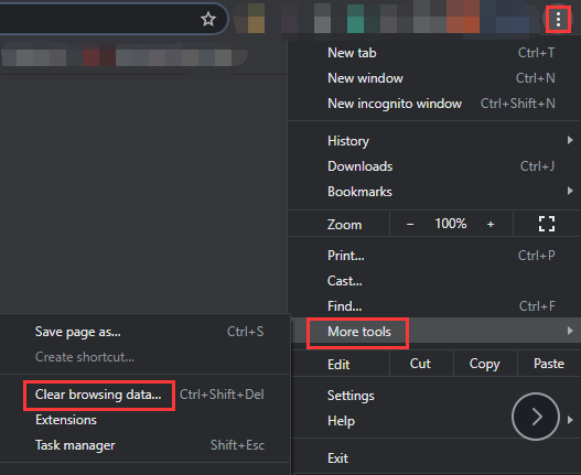 choose Clear browsing data