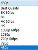 resolutions supported by 4K Video Downloader
