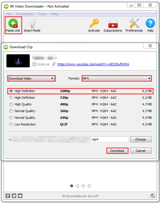 4k video downloader resolutions not available