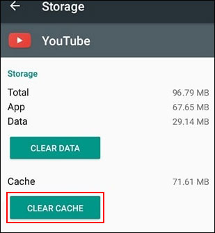 clear YouTube cache