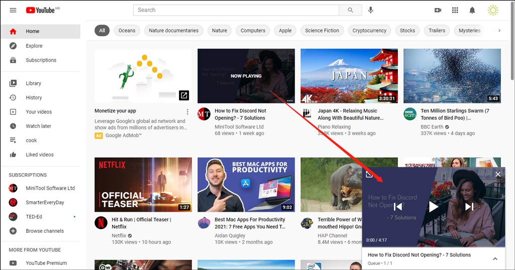 How to Use YouTube Queue on the YouTube Website? - MiniTool