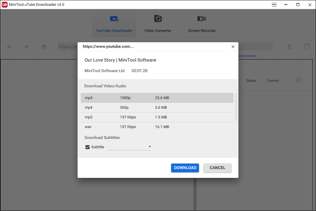 MiniTool uTube Downloader