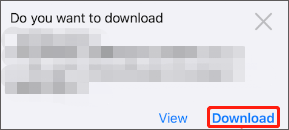 tap the Download option