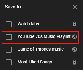 choose the playlist that you created