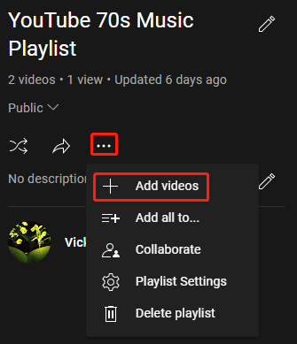 choose Add videos