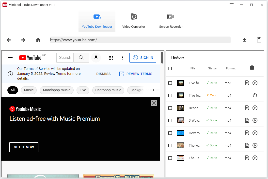 MiniTool uTube Downloader