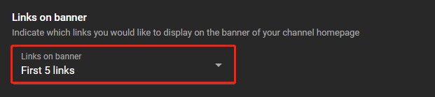 choose option from the Links on banner menu