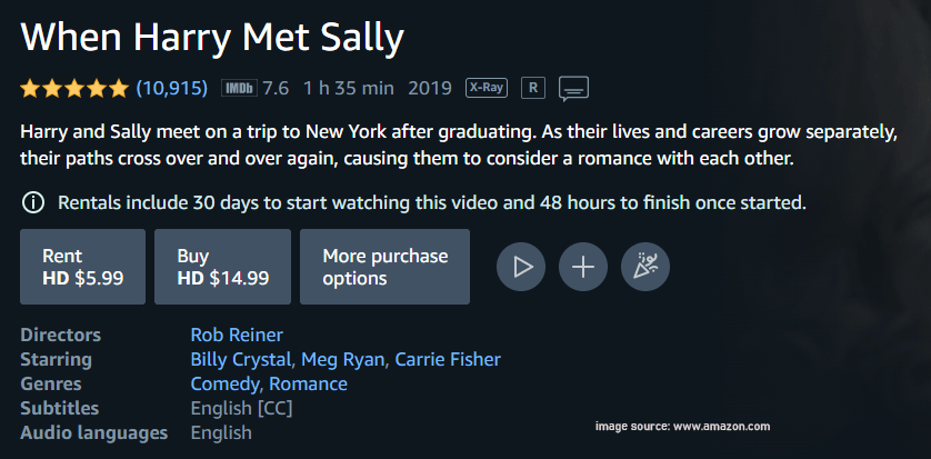When Harry Met Sally on Amazon Prime Video
