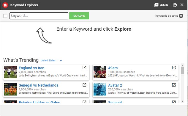 enter a keyword