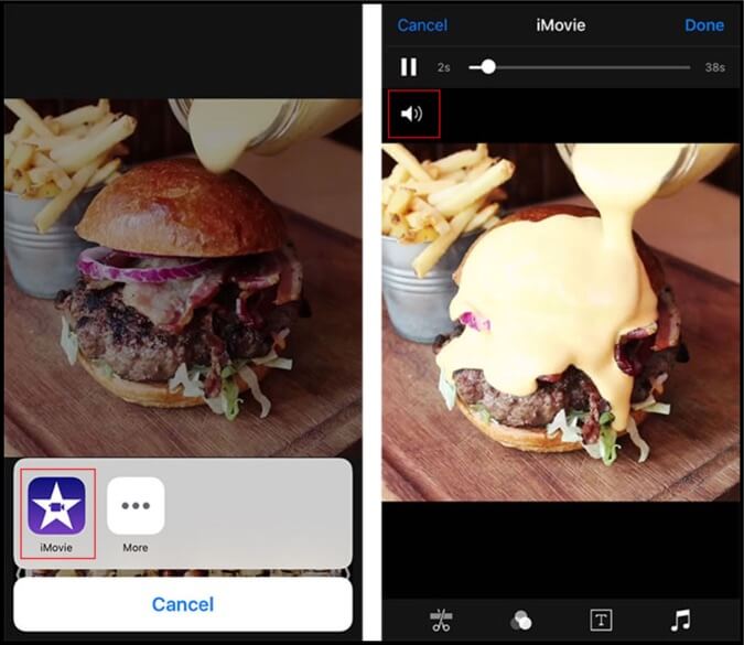 O iMovie ajuda a remover o som do vídeo no iPhone